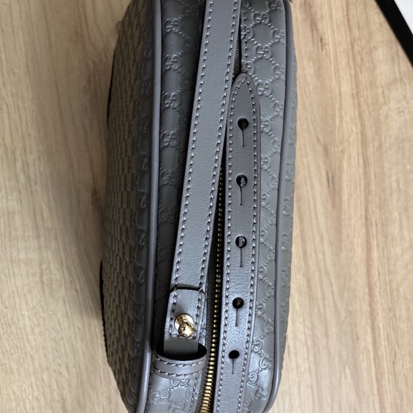 Brand New GUCCI Microguccissima Mini Bree Messenger Bag Grey - Picture 14 of 16